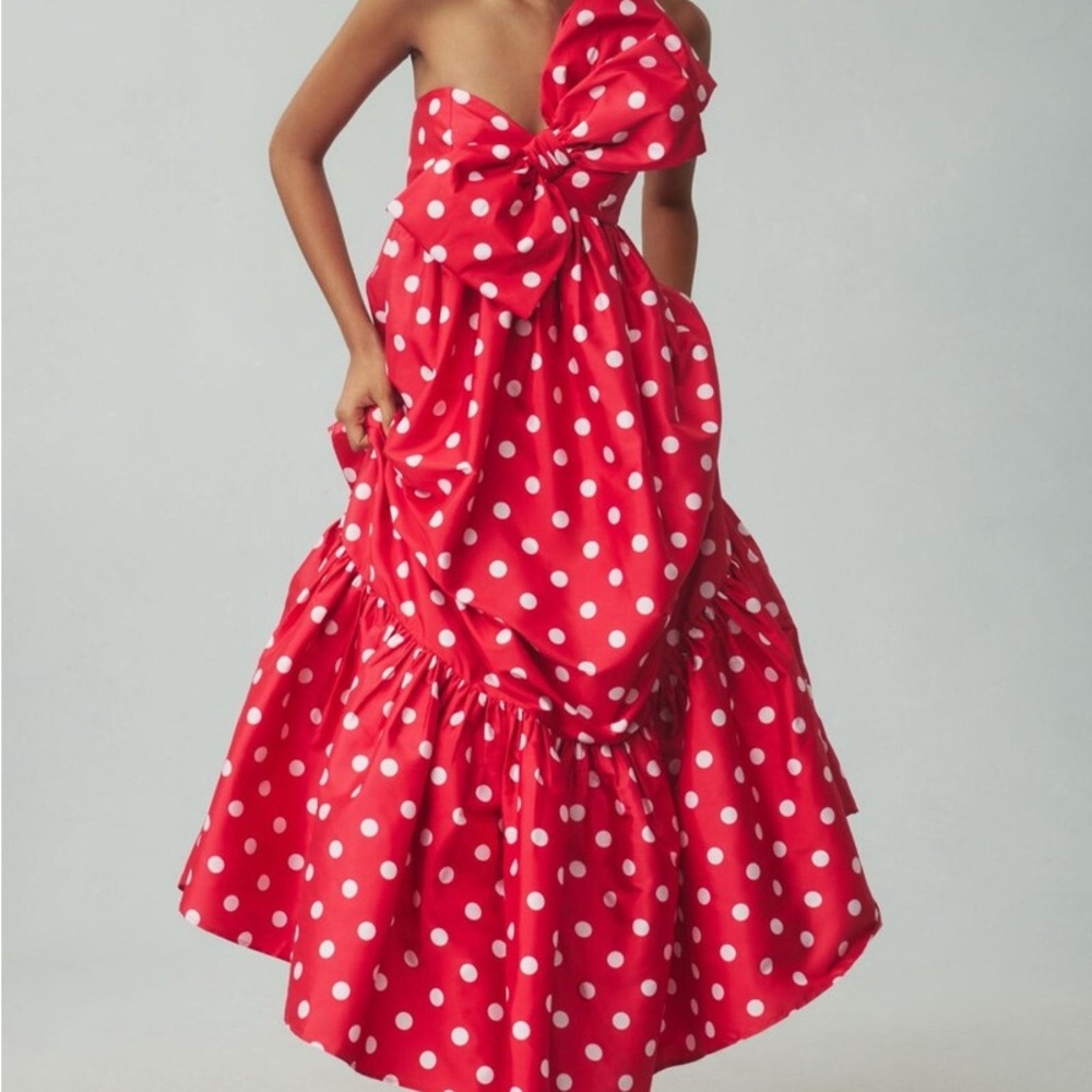 Anthropologie: Red Polka Dot Dress